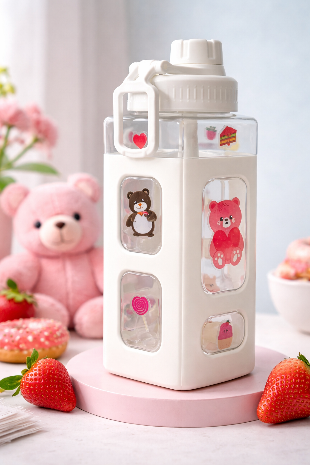 Cute Bear Kids Water Bottle | Leakproof Bottle for School, Travel & Daily Use